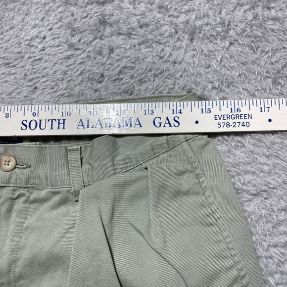 Polo Ralph Lauren Mens Vintage Chino Shorts Sage Green Pleated Made in USA 31 - Picture 7 of 8